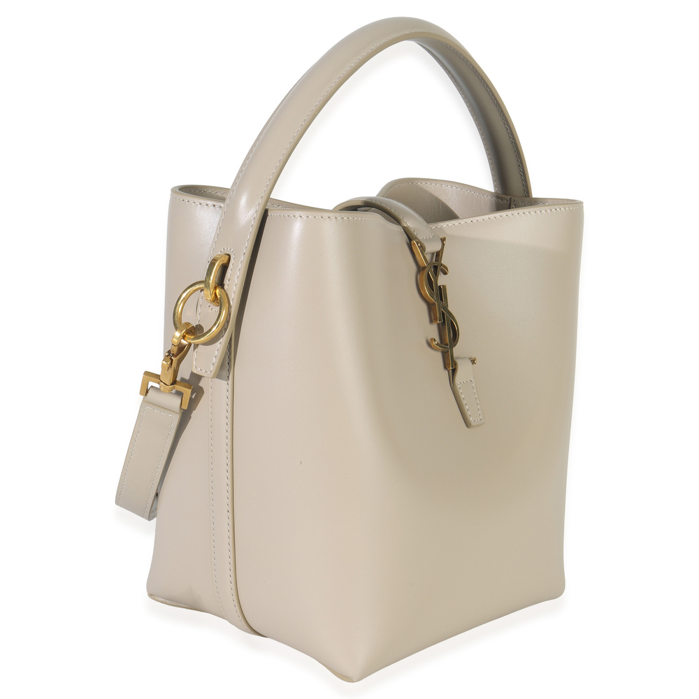 Saint Laurent Beige Shiny Calfskin Small Le 37 Bucket Bag - Picture 3 of 8